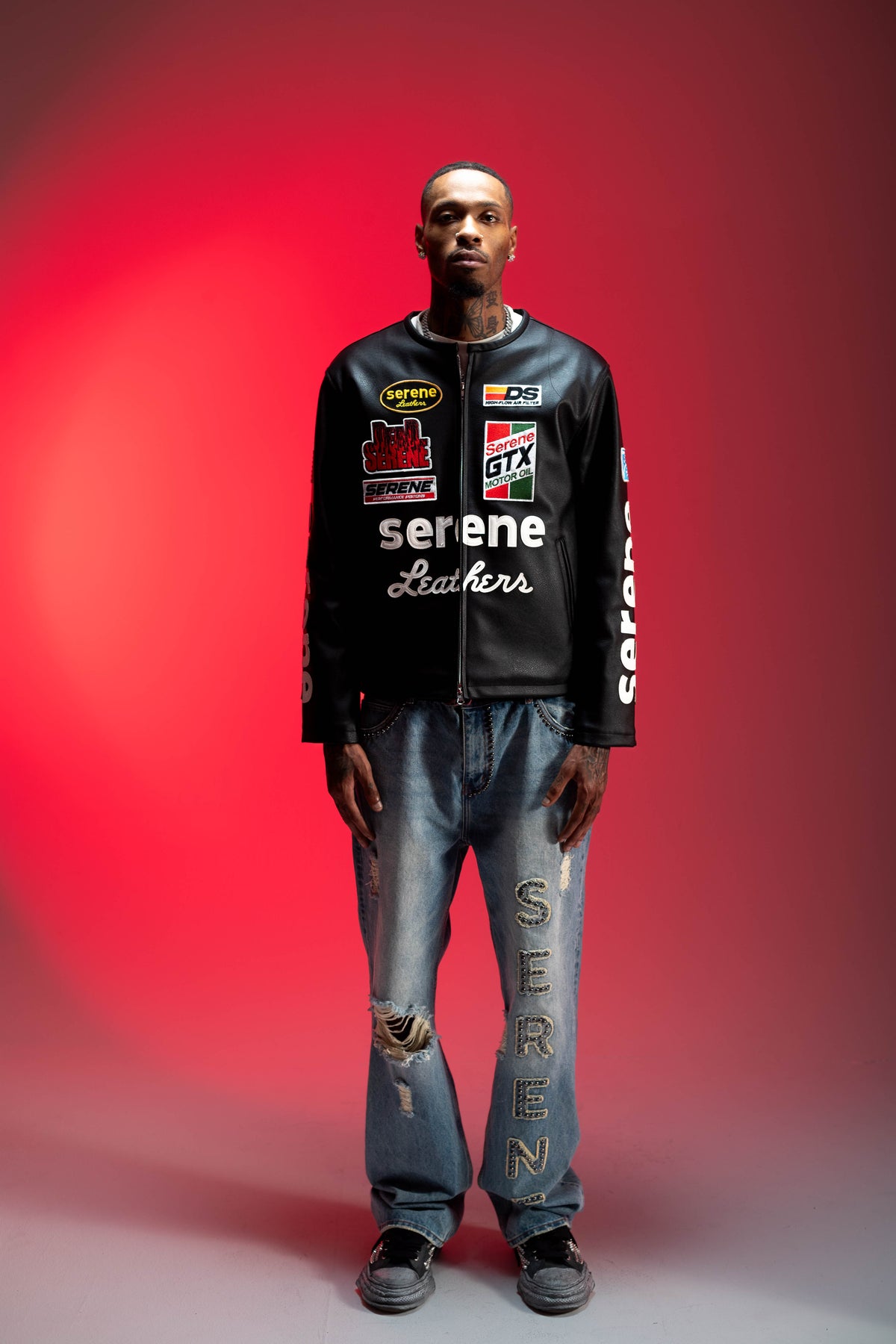 Frank Nitty in the DEAD Serene Serene GT Leather Jacket