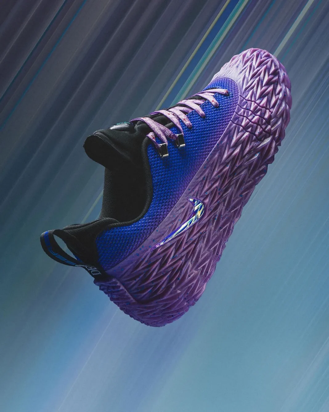 DEAD Serene x Nike S.T. Charge, metallic Swoosh and violet outsole